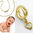 Baby Taufe Echt Gold 333 Infinity Taufring Herz Anhänger mit Kette Silber 925 vergoldet