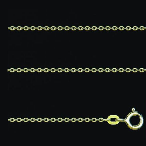 Juwelier Rund Anker Kette Stärke 1,3 mm aus Echt Gold 585 (14 Kt) Gelbgold Neu